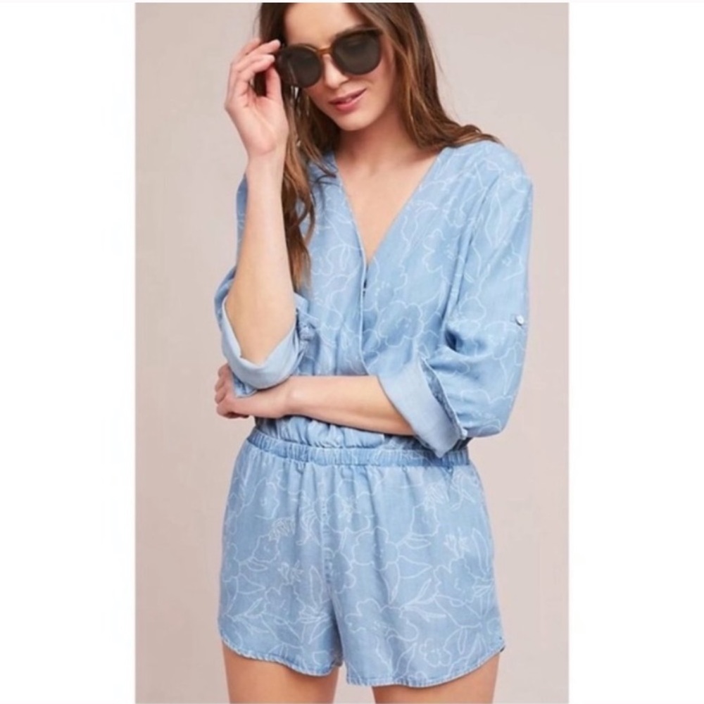 Anthropologie floral romper